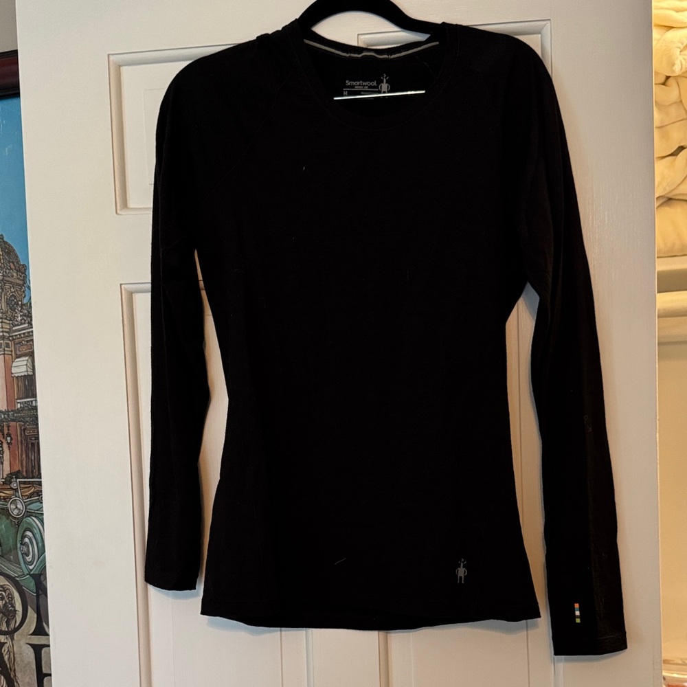 Smartwool Women's Black Merino Wool 150g Long Sleeve Base Layer Tee
